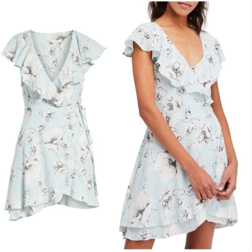 Free People French Quarter Floral Wrap Dress S